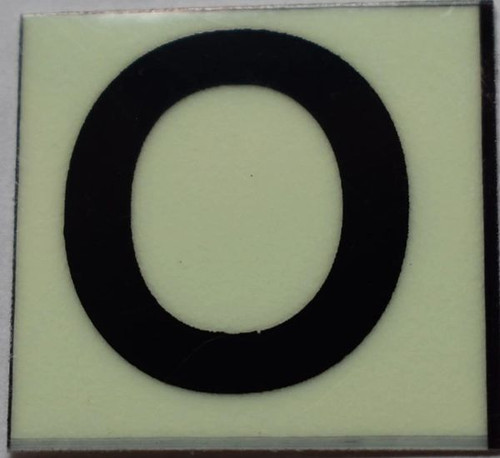 PHOTOLUMINESCENT DOOR NUMBER O SIGN PHOTOLUMINESCENT DOOR NUMBER O SIGN