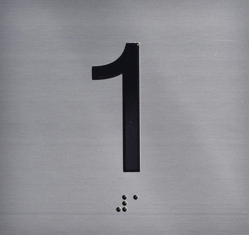 Elevator JAMB Plate with Braille - Elevator Floor Number Brush SILVER Elevator JAMB Plate with Braille - Elevator Floor Number Brush SILVER