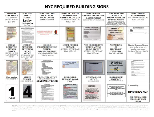 NYC  HPD Required Signs checklist NYC  HPD Required Signs checklist