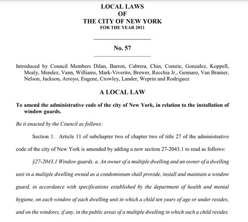 Windows Guards local law 57