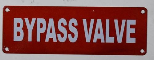 Bypass Valve Sign