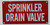 Sprinkler Drain Valve   Fire Department Sign
