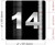Apartment number 14 sign/DOOR NUMBER SIGNAGE 4x4 inch, Black, with double sided tape-The Broadway Line