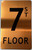 GOLD FLOOR NUMBER SIGN, aluminum, Size 5x8 inch The Gold Mountain Line