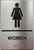 Restroom/Unisex Compliant BUILDING SIGNwith Raised letters/Image & Grade 2 Braille - Includes Red Adhesive pad for Easy Installation