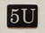 5U Mailbox Number BUILDING SIGN/ Locker Number BUILDING SIGN– Rust-Free Aluminum with Adhesive Backing