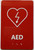 AED sign-Automated External Defibrillator SAFETY SIGNwith Raised letters/Image & Grade 2 Braille - Includes Red Adhesive pad for Easy Installation