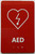 AED sign-Automated External Defibrillator SIGNAGE with Raised letters/Image & Grade 2 Braille - Includes Red Adhesive pad for Easy Installation