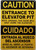 Caution Entrance To Elevator Pit note opening this door will shut down the elevator HPD SIGN ENGLISH SPANISH