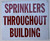 Sprinkler Throughout Building   Fire Department Sign
