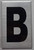 Apartment Number SignLetter B  - Porte D'argent line