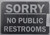 NO Public Restroom DOB SIGN