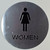 CA Women Restroom Sign-Braille HPD SIGN with Raised Tactile Graphics and Letters CA Women Restroom Sign-Braille HPD SIGN with Raised Tactile Graphics and Letters