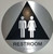 CA  UNISEX RESTROOM SIGN -Braille Sign with Raised Tactile Graphics and Letters CA  UNISEX RESTROOM SIGN -Braille Sign with Raised Tactile Graphics and Letters