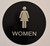 Women Restroom Sign-Tactile Signs Women Restroom Sign-Tactile Signs