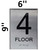 4th Floor Sign-Tactile Signs