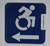 ADA ACCESSIBLE Symbol Left Arrow Sign-Tactile Signs