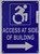 Access at Side of Building Right Arrow Sign-Tactile Signs