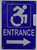ADA ACCESSIBLE Entrance Arrow Right Sign-Tactile Signs