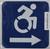 ADA ACCESSIBLE Symbol Right Arrow Sign-Tactile Signs