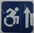 ADA ACCESSIBLE Symbol Forward Arrow Sign-Tactile Signs