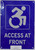 ADA Access at Front Sign-Tactile Signs
