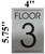 FLOOR NUMBER SIGNAGE WHITE - 3TH FLOOR SIGNAGE