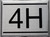 APARTMENT NUMBER Sign4H -BRUSHED ALUMINUM