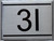 APARTMENT NUMBER Sign3I -BRUSHED ALUMINUM