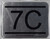 APARTMENT NUMBER BUILDING SIGN7C -BRUSHED ALUMINUM