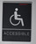 ACCESSIBLE Sign- BLACK- BRAILLE