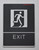EXIT Sign- BLACK- BRAILLE