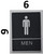 MEN Restroom Sign- BLACK- BRAILLE