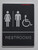 ACCESSIBLE Restrooms Sign- BLACK-HPD SIGN Braille HPD SIGN with Raised Tactile Graphics and Letters