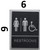 ACCESSIBLE Restrooms Sign- BLACK-BUILDING SIGNBraille BUILDING SIGNwith Raised Tactile Graphics and Letters