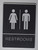 Restrooms Sign- Braille Sign with Raised Tactile Graphics and Letters
