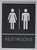 Restrooms Sign- Braille DOB SIGN with Raised Tactile Graphics and Letters