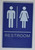 Restrooms Sign- BLUE- BRAILLE