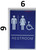 ACCESSIBLE Restrooms Sign- BLUE- BRAILLE