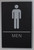 MEN Restroom Sign- BLACK- Braille Sign with Raised Tactile Graphics and Letters