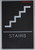 STAIRS Sign- BLACK- BRAILLE