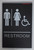 ACCESSIBLE Restrooms Sign- BLACK- BRAILLE