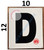 LETTER D SignWHITE