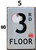 3RD FLOOR SIGN- SILVER