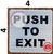 PUSH TO EXIT HPD SIGN