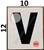 LETTER V SignWHITE