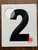 NUMBER 2 SignWHITE