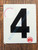 NUMBER 4 SignWHITE