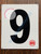 NUMBER 9 SignWHITE
