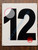 NUMBER 12 SignWHITE
